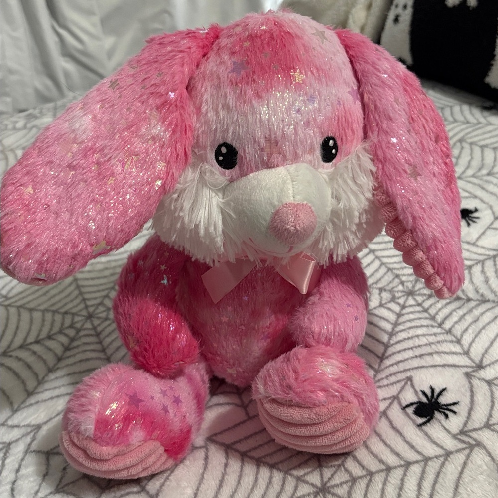 Pink Plush Bunny with Bow